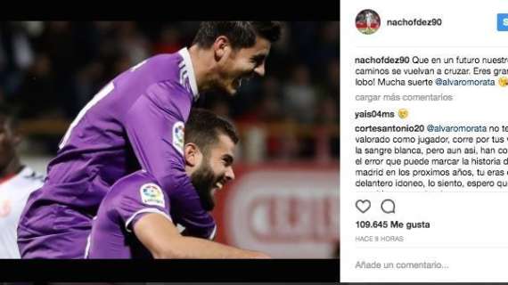 FOTO - Nacho a Morata: "Que en un futuro nuestros caminos se vuelvan a cruzar. ¡Eres grande mi lobo!"