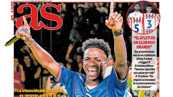 La renovación de Vinicius con el Real Madrid, en la portada de AS