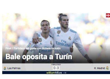 Marca con el protagonista de la tarde: "Bale oposita a Turín"