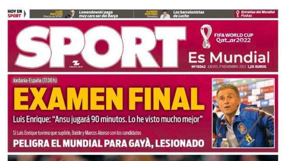 PORTADA | Sport: "¡Vergüenza!"