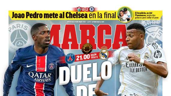 Marca destaca en portada el "duelo de reyes" entre el PSG y el Real Madrid