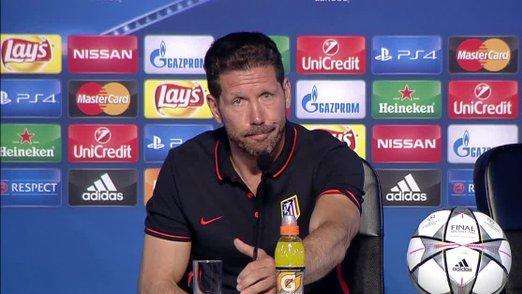 Simeone: "El Real Madrid fue mejor que nosotros en la primera parte"