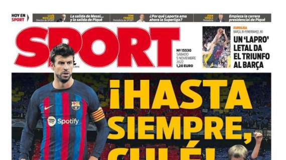 PORTADA | Sport: "Hasta siempre, culé"