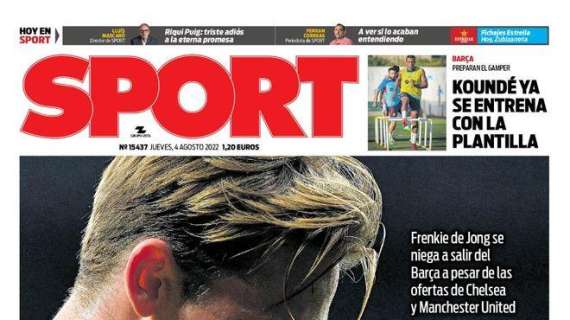 PORTADA | Sport sale con De Jong: "¡Enrocado!"