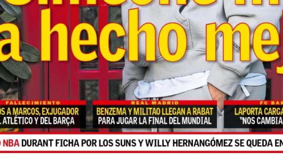 PORTADA | As: "Benzema y Militao llegan a Rabat para jugar la final del Mundial"