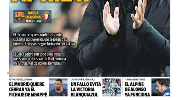 PORTADA | Sport: "El Madrid quiere cerrar ya el fichaje de Mbappé"