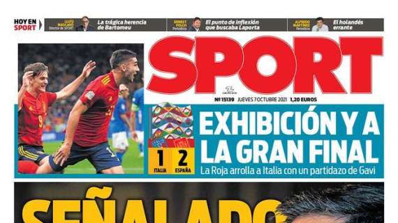 PORTADA | Sport: "Bartomeu, señalado"