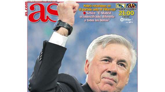 PORTADA | AS, con Ancelotti: "Intocable"