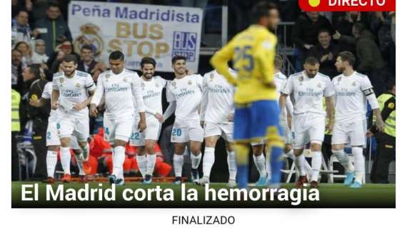 Marca - Los blancos vuelven a ganar: "El Real Madrid corta la hemorragia"