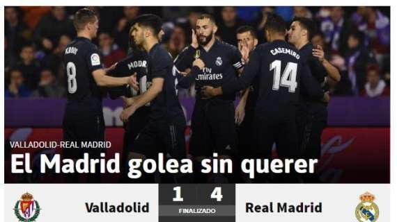 As titula: "El Madrid golea sin querer"