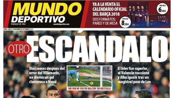 PORTADA - Mundo Deportivo: "Otro escándalo"