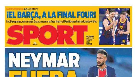 PORTADA | Sport: "El Real Madrid recupera a Ramos para llegar a la final"