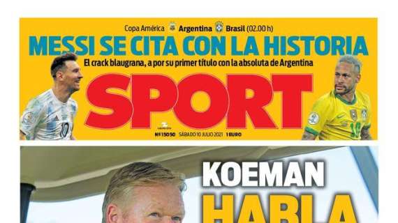 PORTADA | Sport: "Koeman habla claro" 