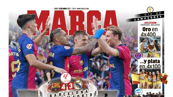 "El Barça 'gana' la 28ª" señala Marca en portada