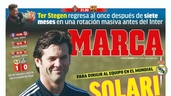 La llegada de Solari al Real Madrid es protagonista en la portada de Marca