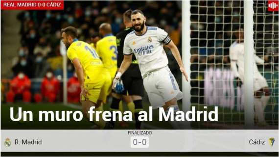 Marca: "Un muro frena al Madrid"