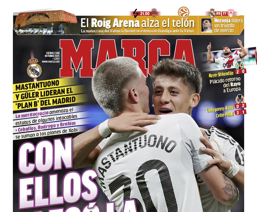 Marca destaca en portada a Güler y Mastantuono: "Con ellos llegó la revolución"