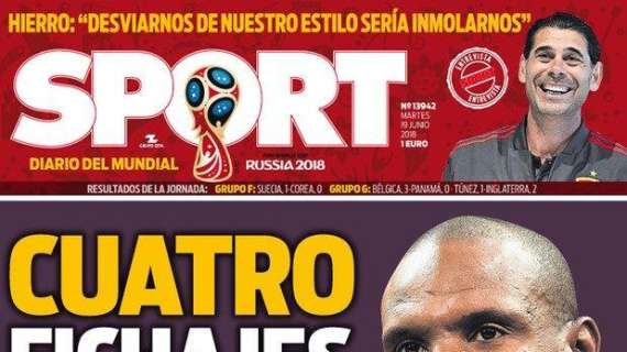 PORTADA - Sport:  "Lopetegui también quiere a Thiago para el Madrid"