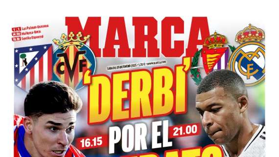 Marca destaca en su portada la lucha por el liderato entre Real Madrid y Atlético