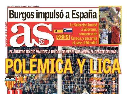 PORTADA - As: "Polémica y Liga"