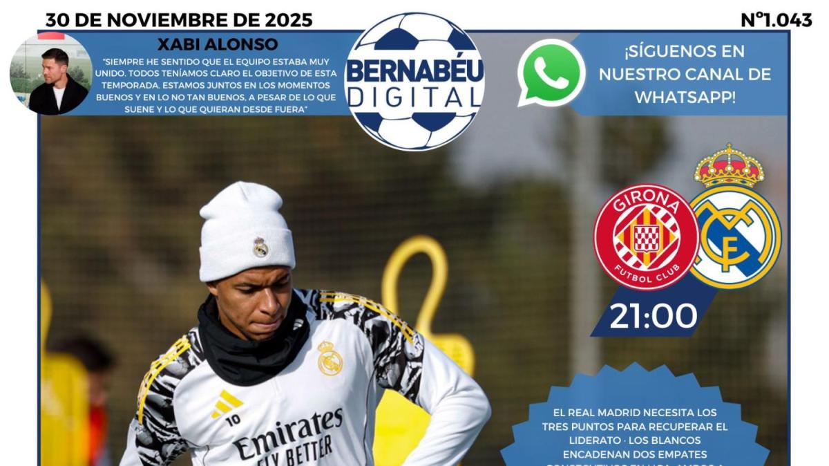 La previa del Girona - Real Madrid protagoniza la portada BD