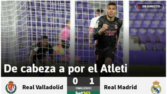 AS destaca la oportunidad del Madrid: "De cabeza a por el Atleti"