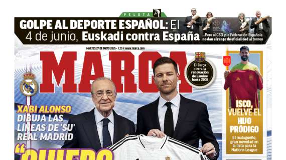 Marca destaca en portada la presentación de Xabi Alonso