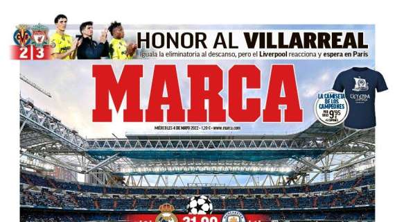 PORTADA | Marca, con el Santiago Bernabéu: "Calienta, que juegas"