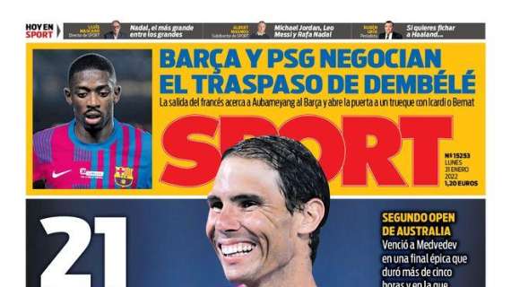 PORTADA | Sport: "Barça y PSG negocian el traspaso de Dembélé"