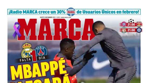 PORTADA | Marca: "Mbappé llegará tocado al infierno del Bernabéu"