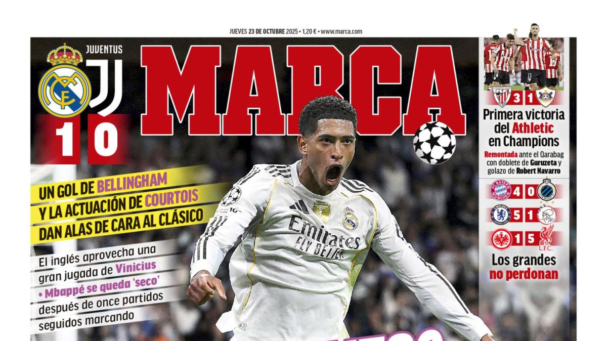 La victoria del Real Madrid ante la Juventus, en la portada de Marca