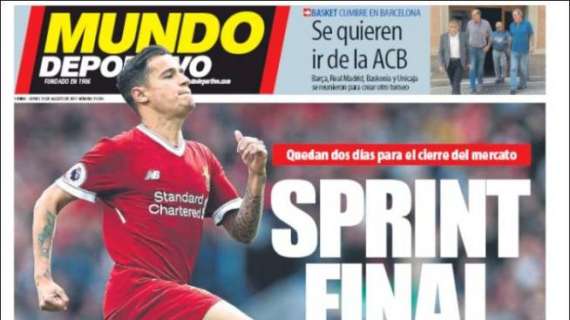 PORTADA - Mundo Deportivo: "Sprint final"