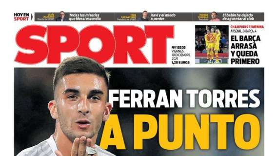 PORTADA | Sport sale con Ferran Torres: "A punto"