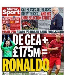 Mirror Sport - El United no se rinde: oferta galáctica que incluye a De Gea para hacerse con Cristiano