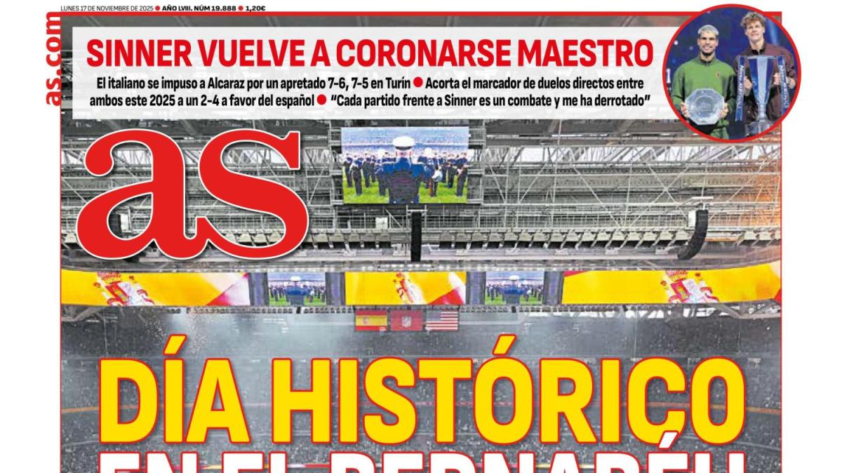 AS abre con "Día histórico en el Bernabéu"