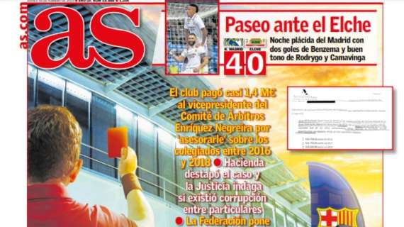 PORTADA | AS: "Barçagate arbitral"