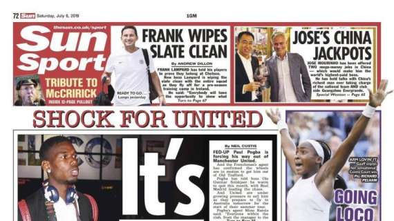 Pogba es el protagonista en las portadas de Inglaterra