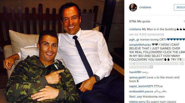 Cristiano y Mendes, buen rollo entre portugueses