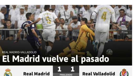 Portada - El AS revive el pasado del Real Madrid: "Vuelta al pasado" 