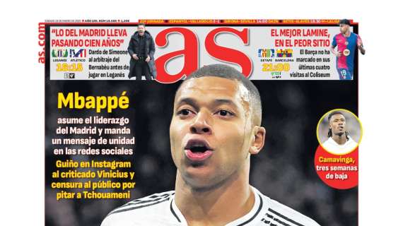 AS sale en portada con el último mensaje de Mbappé: "Con el escudo no se juega"