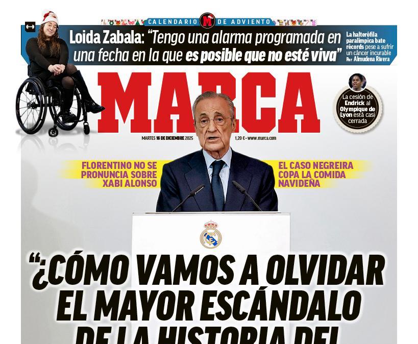 "¿Cómo vamos a olvidar el mayor escándalo de la historia del fútbol?", destaca Marca en su portada