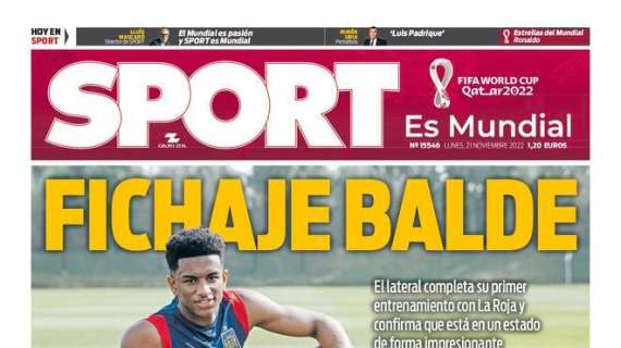 PORTADA | Sport: "Fichaje Balde"