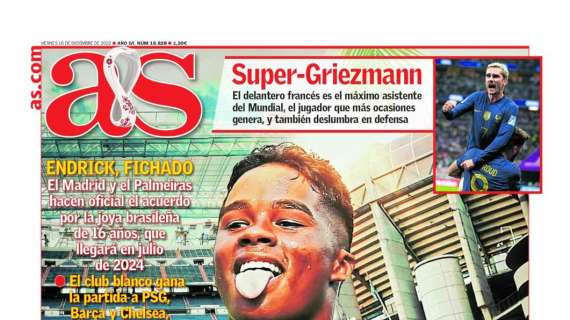 PORTADA | As sale con Endrick: "Los goles del futuro"