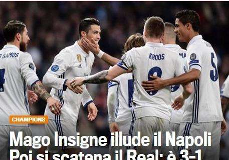 FOTO - La Gazzetta dello Sport: "El mago Insigne ilusiona al Nápoles, después el Madrid resurgió"