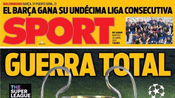 PORTADA - Sport: "Guerra total"