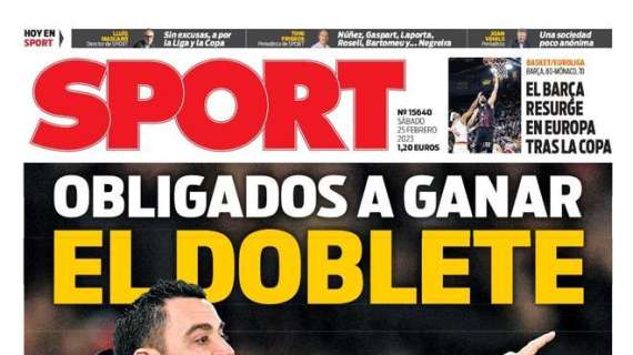 PORTADA | Sport: "Derbi decisivo"