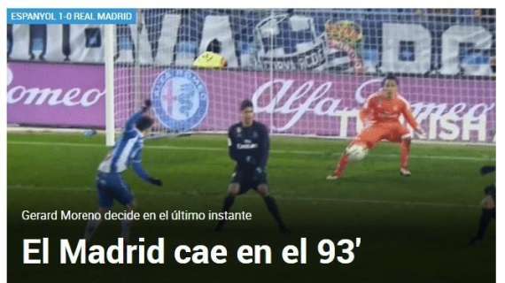 Marca, al más puro estilo blanco: "El Madrid cae en el 93'"