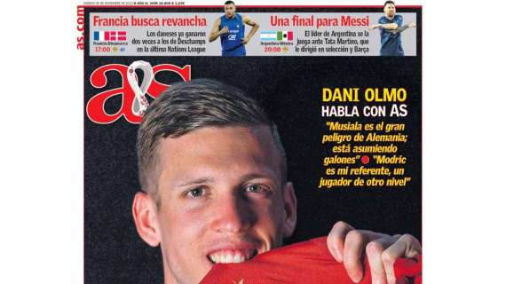 PORTADA | As, con Dani Olmo: "Nunca hubo un problema de gol"