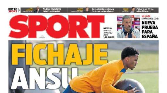 PORTADA | Sport: "Fichaje Ansu"