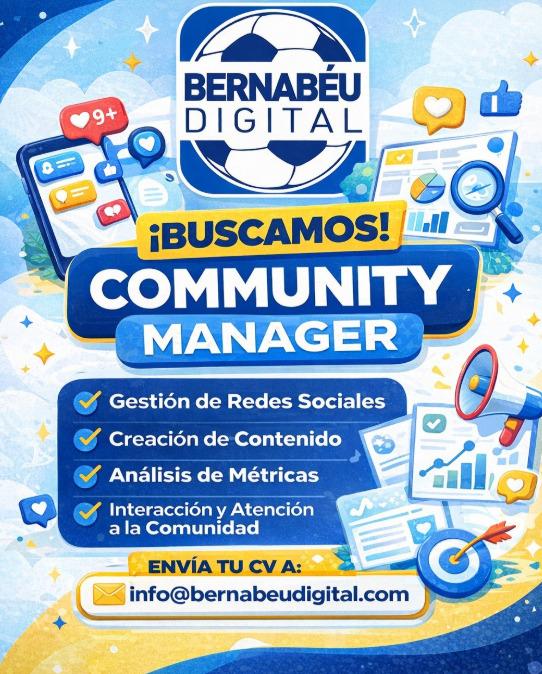 ¡Bernabéu Digital busca CM para su cuenta de Instagram!
